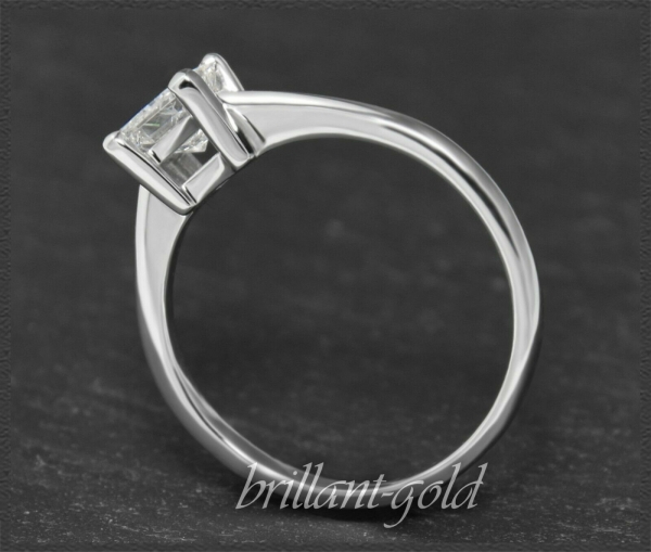Diamant Ring, Prinzess Solitär 0,70ct, 585 Gold