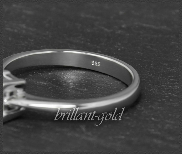 Diamant Ring, Prinzess Solitär 0,70ct, 585 Gold