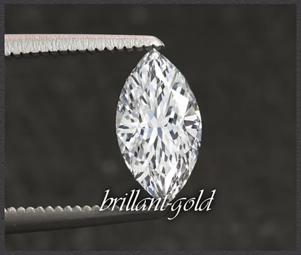 Diamant 0,65ct, Navette Schliff, I / Si3