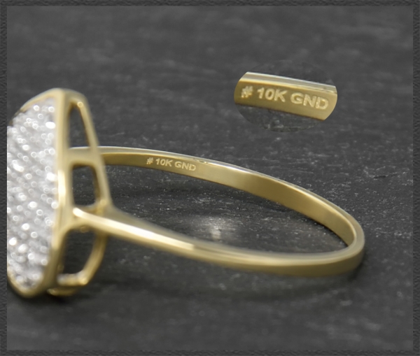 Herz Diamant Ring mit 0,20ct, 10 Karat Gold