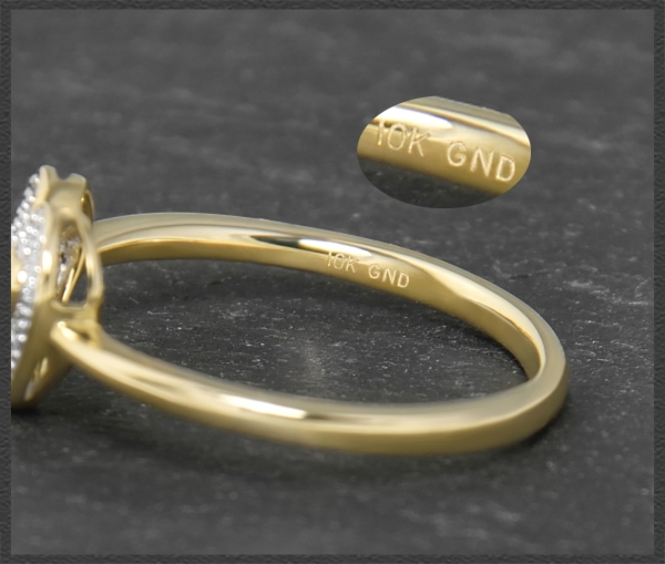 Herz Ring mit 0,22ct Diamanten aus 10 Karat Gold