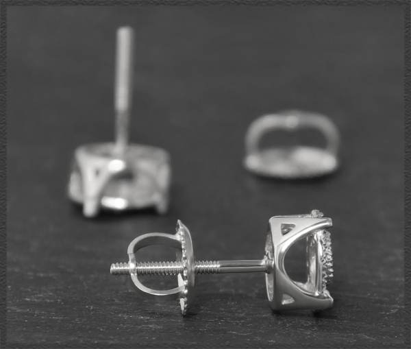 Diamant Bluff Ohrstecker mit 0,25ct, 10K Gold