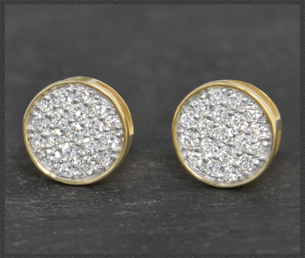 Preview: Diamant Ohrstecker 0,40ct; VS - Si, 10K Gold