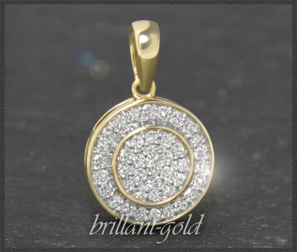 Anhänger mit 0,50ct Diamanten, Gleiter, 10K Gold