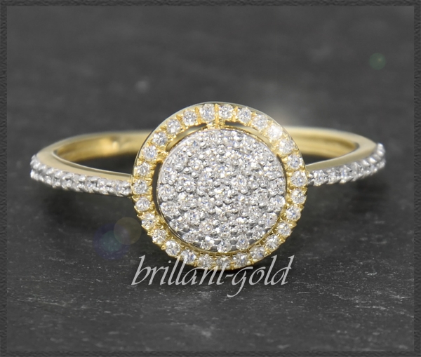 Cocktailring mit 0,45ct Diamanten, 10 Karat