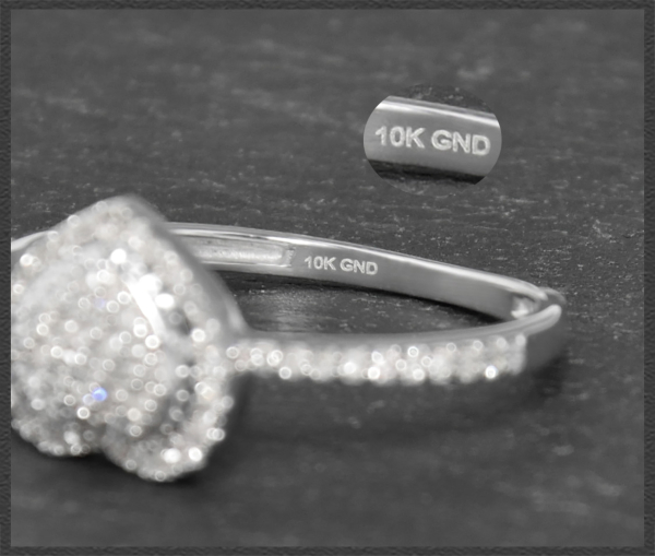 Herz Ring mit 0,45ct Diamanten, 10K Gold