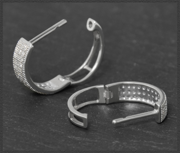 Diamant Ohringe 0,45ct, 10K Gold Creolen