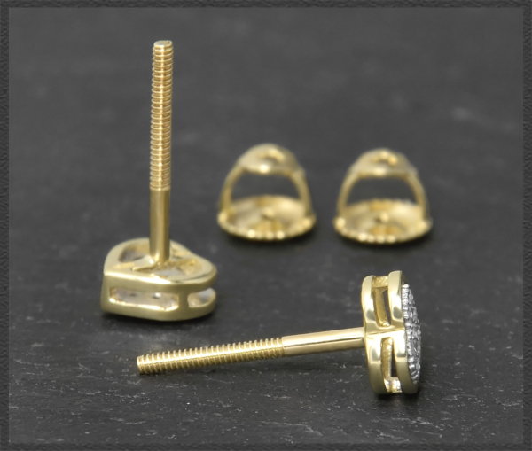 Herz Ohrstecker 0,12ct Diamanten, 10K Gold