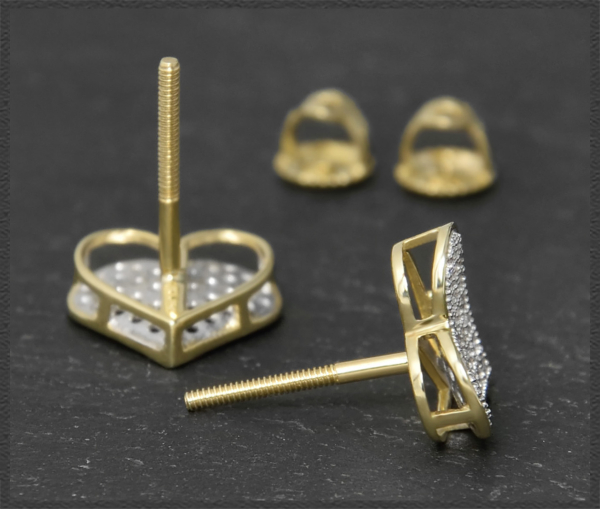 Herz Ohrstecker 0,50ct Diamanten, 10K Gold