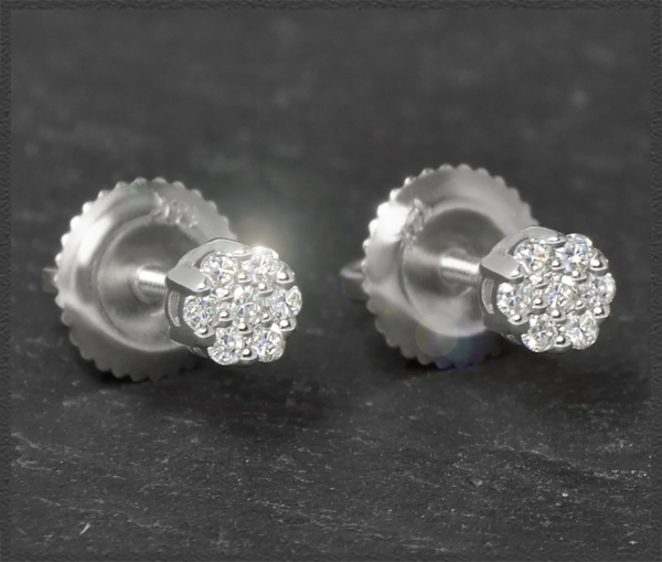 Brillant Ohrstecker mit 0,15ct, 585 Gold