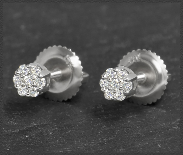 Brillant Ohrstecker mit 0,15ct, 585 Gold