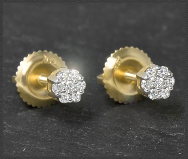 Brillant Ohrstecker mit 0,15ct, 585 Gold