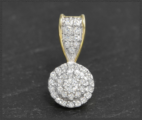 Preview: Diamant Anhänger mit 0,30ct, 10 Karat Gold