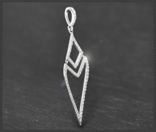 Anhänger mit 0,45ct Diamanten in Si, 585 Gold