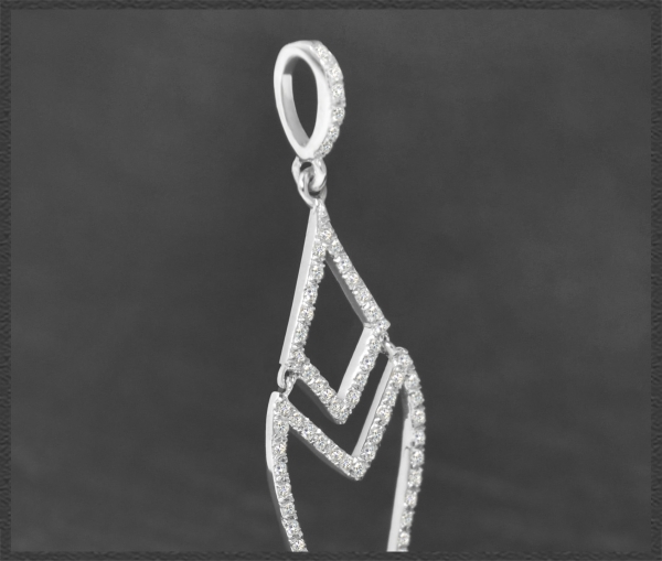 Anhänger mit 0,45ct Diamanten in Si, 585 Gold