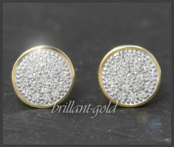 Diamant Ohrstecker mit 0,22ct, Si; 10K Gold