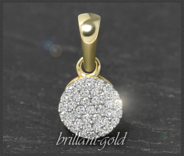 Diamant Anhänger mit 0,20ct, 10 Karat Gold