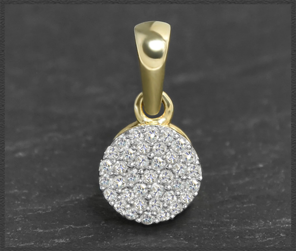 Diamant Anhänger mit 0,20ct, 10 Karat Gold