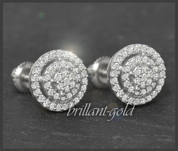 Diamant Ohrstecker mit 0,50ct, 10K Gold