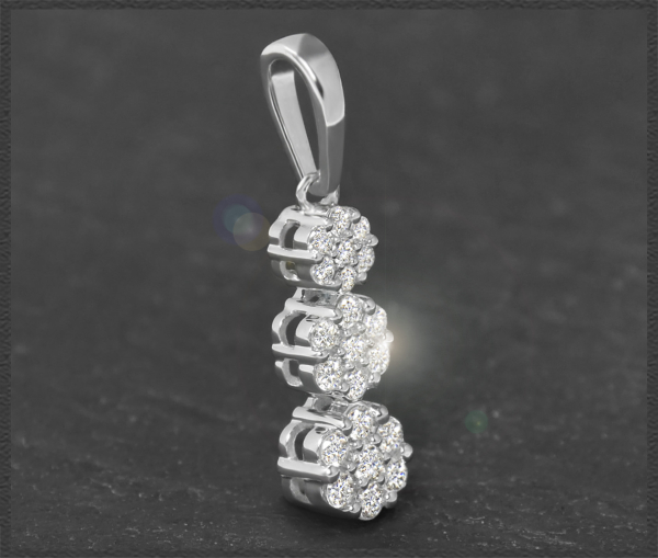Brillant Anhänger mit 0,33ct, Gleiter, 585 Gold