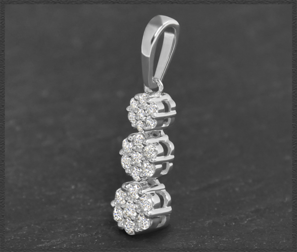 Brillant Anhänger mit 0,33ct, Gleiter, 585 Gold