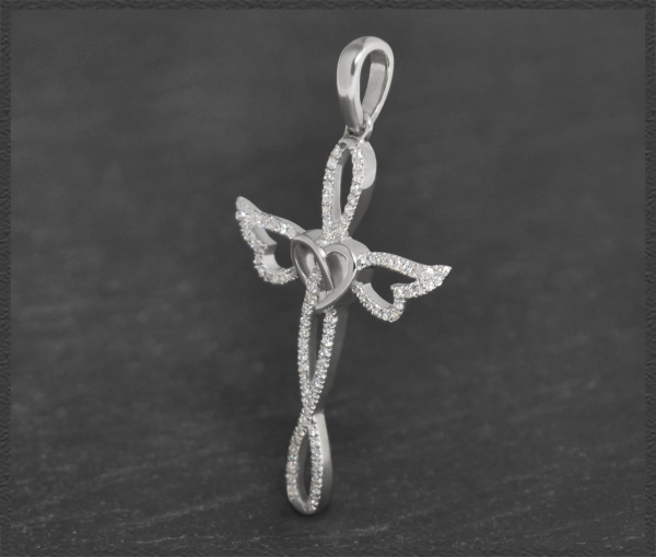 Kreuz Diamant Anhänger mit 0,35ct, 10K Gold
