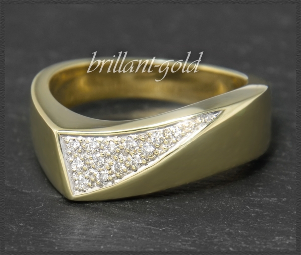 Diamant 585 Gold Ring, 0,15ct Lupenrein & River D