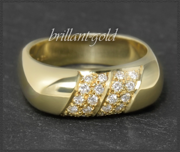 Diamant 585 Gold Ring, 0,36ct lupenrein & River