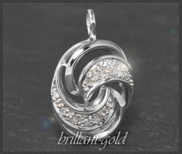 Anhänger aus 585 Weißgold, 0,30ct Diamanten
