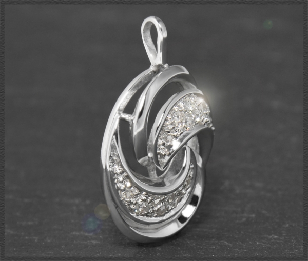 Anhänger aus 585 Weißgold, 0,30ct Diamanten