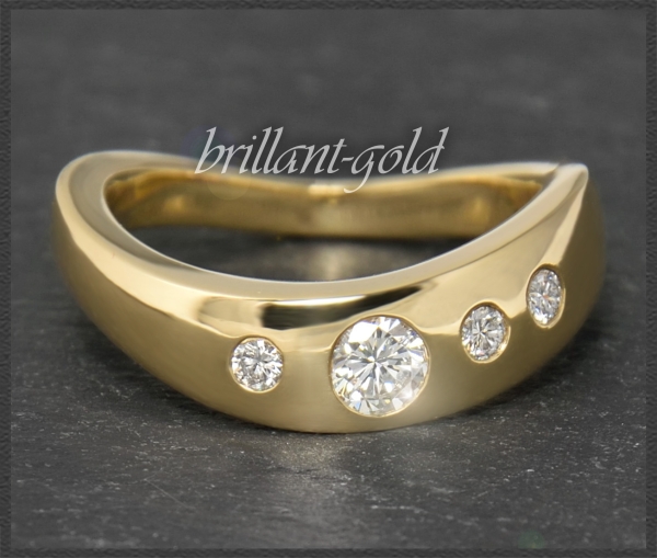 Diamant Ring mit 0,30ct Brillanten, 750 Gold