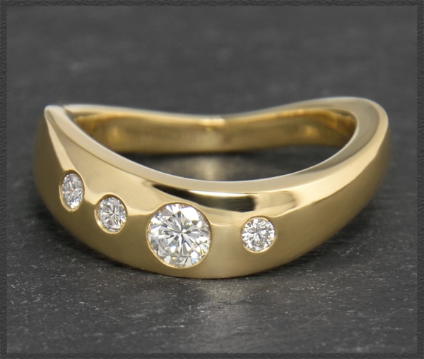 Diamant Ring mit 0,30ct Brillanten, 750 Gold