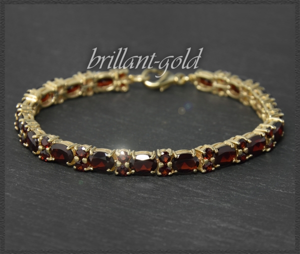 Granat & 333 Gold Armband mit 19ct