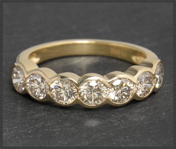 Diamant Ring 2,50ct champagner Brillanten, 585 Gold
