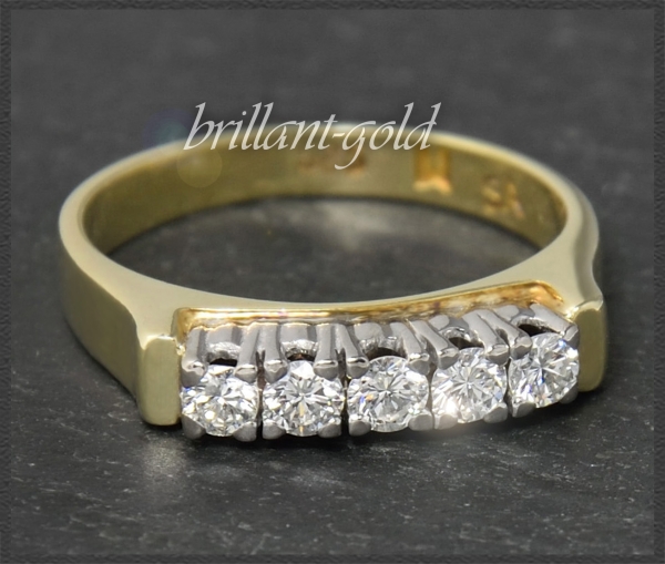 Ring, 0,32ct Brillanten Lupenrein & River D, 585 Gold