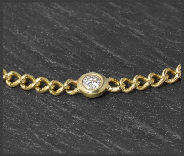 Diamant Armband, 585 Gold, mit 1,10ct Brillanten