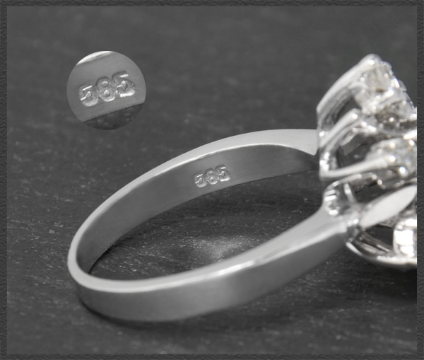 Diamant Ring mit 1,05ct Brillanten, 585 Weißgold
