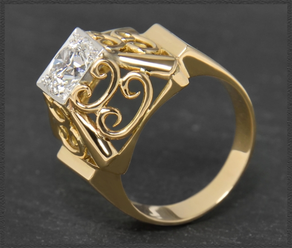 Antiker 1,40ct Brillant Ring, Frankreich um 1930