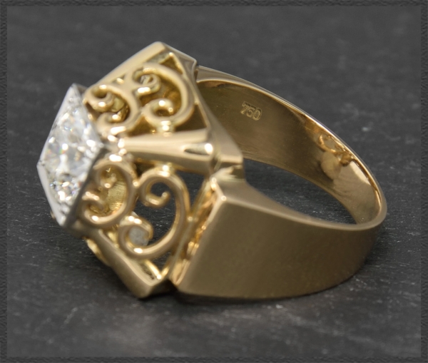 Antiker 1,40ct Brillant Ring, Frankreich um 1930