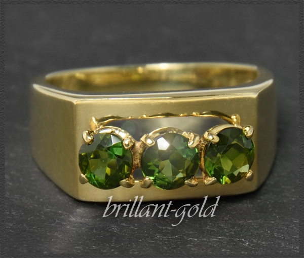 Turmalin Ring mit 1,10ct, 585 Gold, Gelbgold