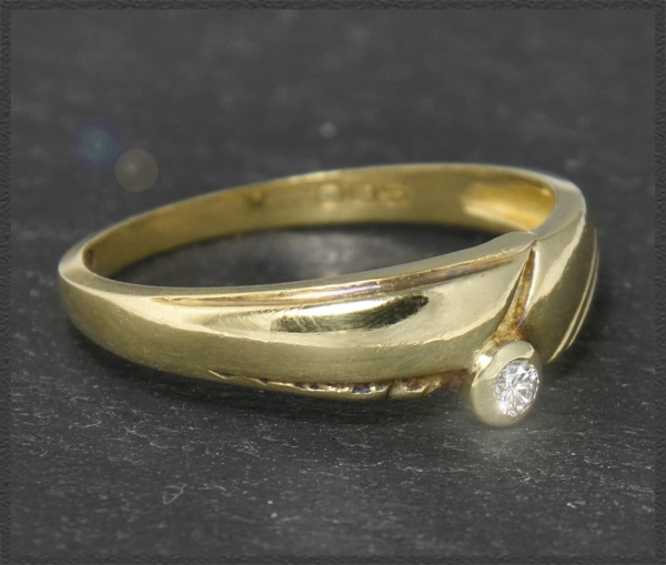 Diamant Ring aus 585 Gold, 2,35mm Brillant, Lupenrein