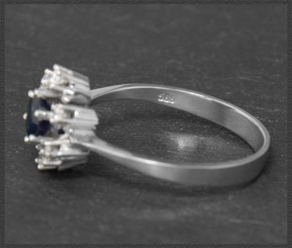Diamant & Saphir Ring mit 1ct, 585 Gold, Vintage