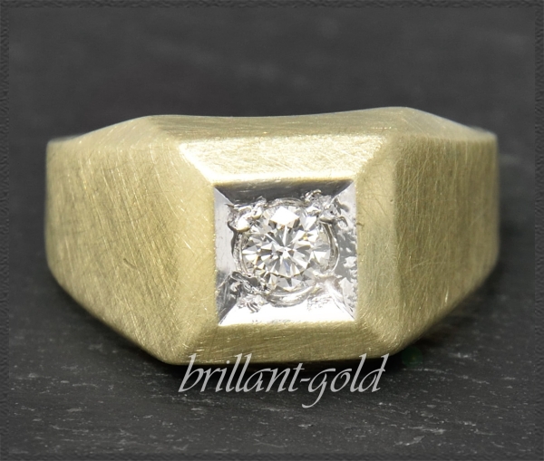 Diamant Ring mit 0,20ct Brillant Solitär, 585 Gold