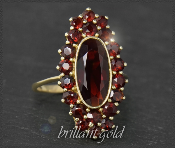 Granat Ring mit 6,30ct aus 585 Gold, Vintage