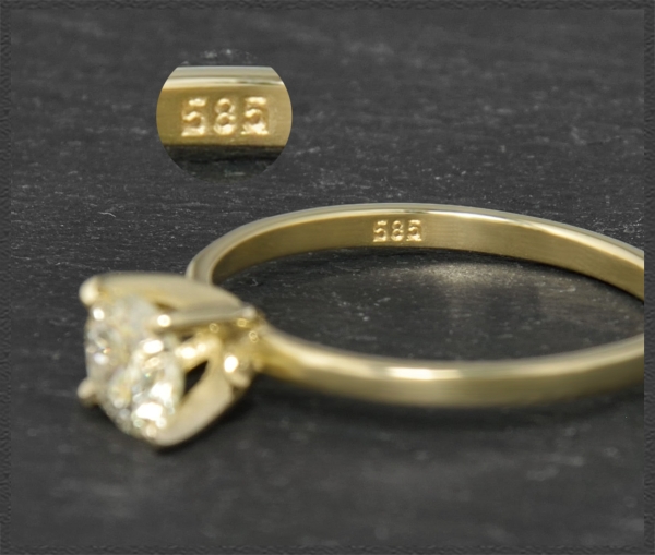 Brillant Ring 585 Gold; 0,63ct, Si1; IGL Zertifikat