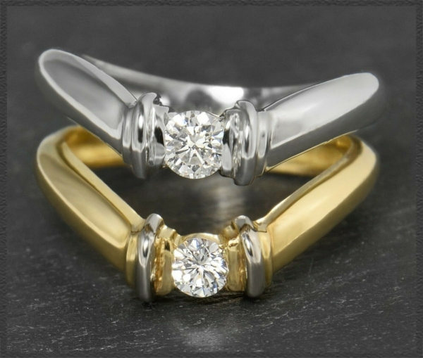 Brillant Ring 0,40ct lupenrein-vvs Diamanten, 585 Gold