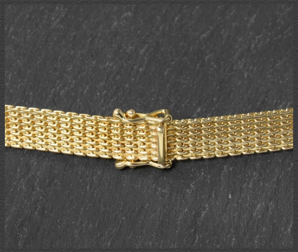Diamant Collier, 1ct Brillanten, 585 Gelbgold, Vintage