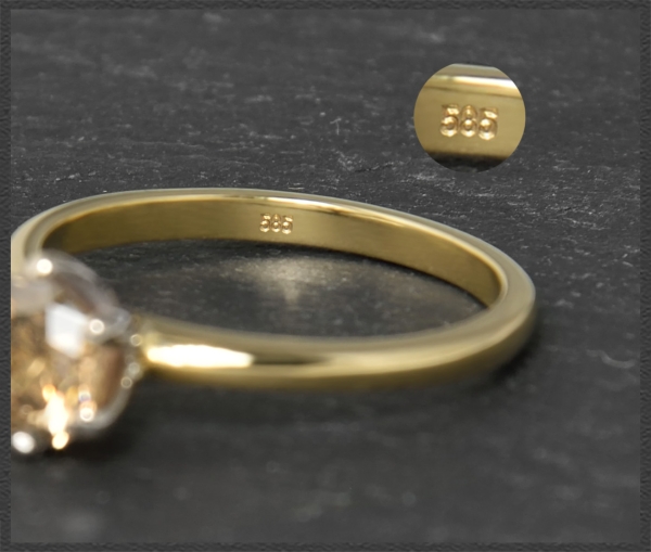 Diamant Ring, lupenreiner 0,97ct Brillant, 585 Gold