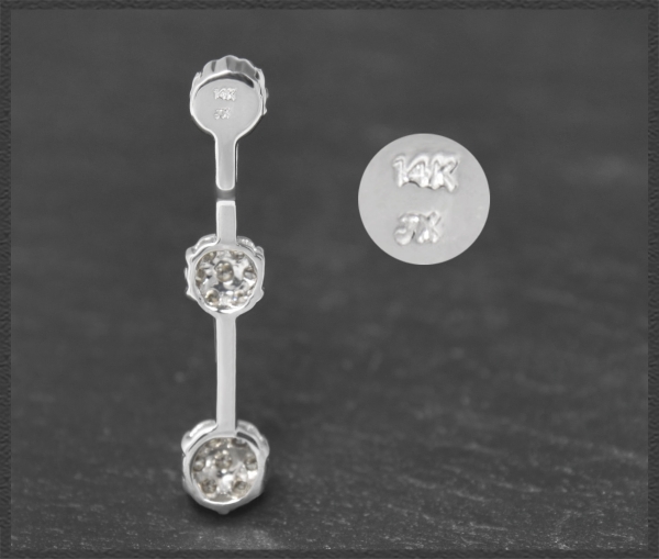 Brillant Anhänger mit 0,35ct, Bluff Solitär aus 585 Gold