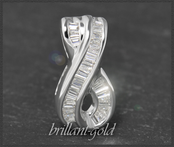 585 Gold Anhänger 0,47ct Diamanten, VVS-VS, Gleiter